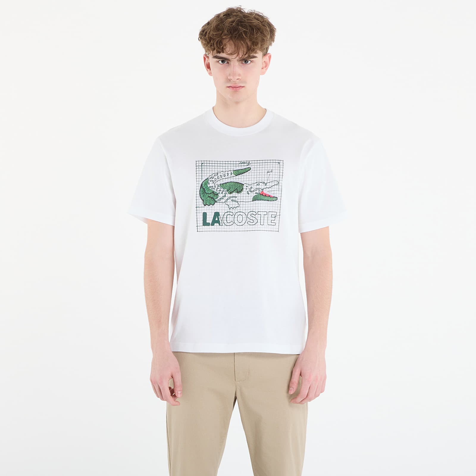 T-skjorter for menn LACOSTE Tee-Shirt White