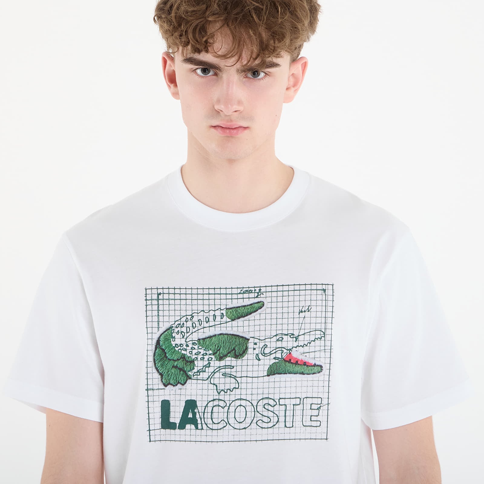 T-skjorter for menn LACOSTE Tee-Shirt White