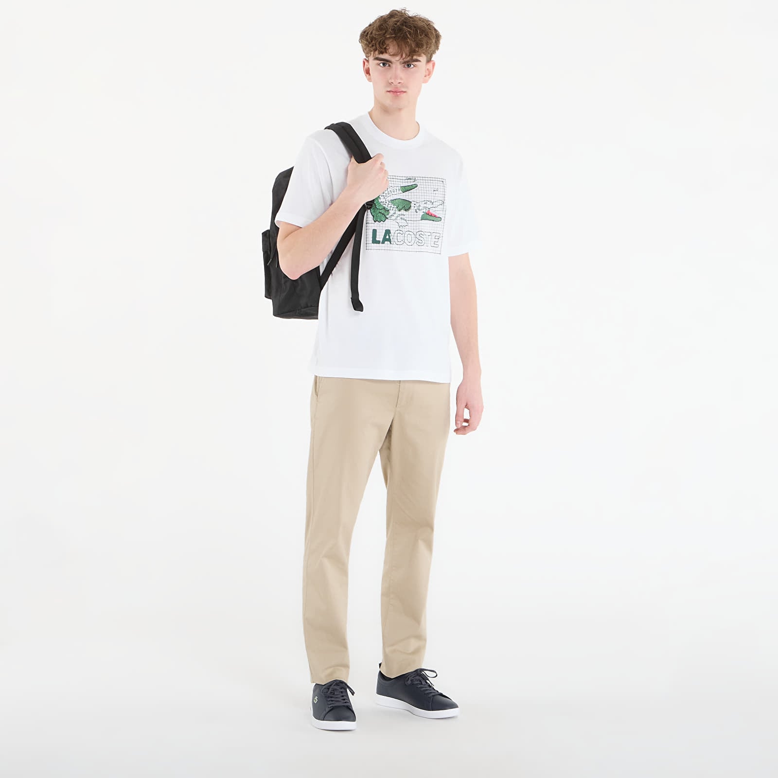 T-skjorter for menn LACOSTE Tee-Shirt White