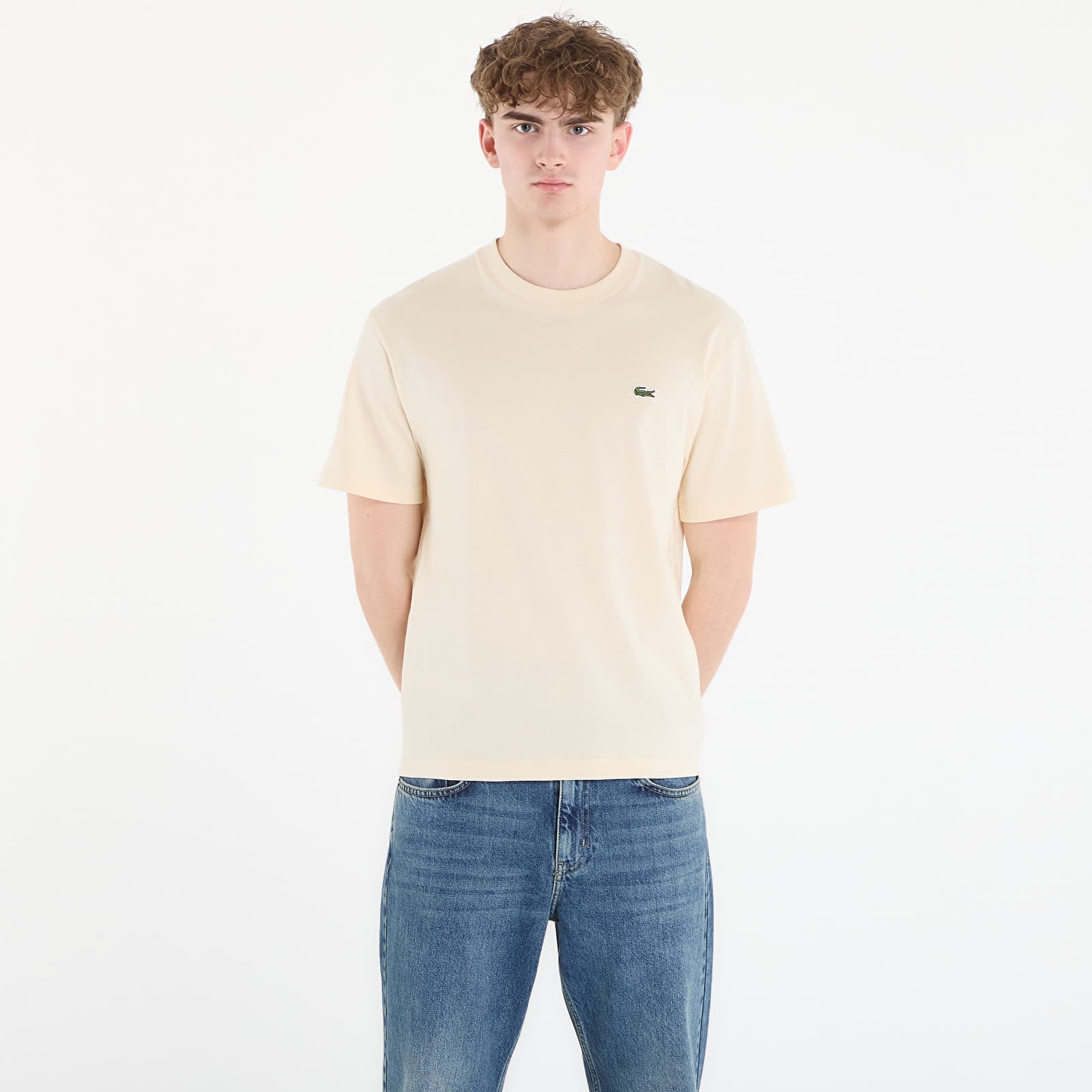 T-Shirts Männer LACOSTE Tee-Shirt Naturel Clair