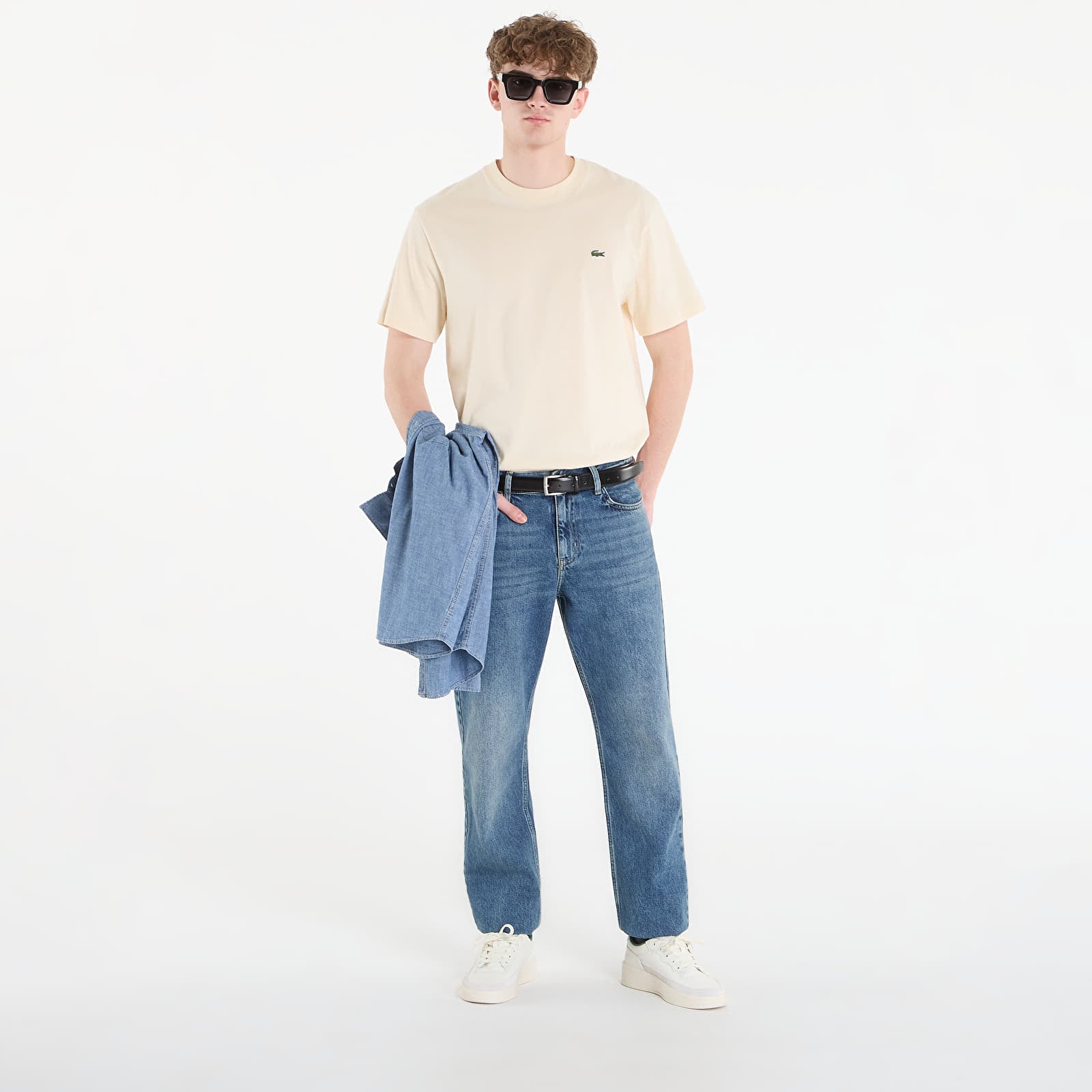 T-Shirts Männer LACOSTE Tee-Shirt Naturel Clair