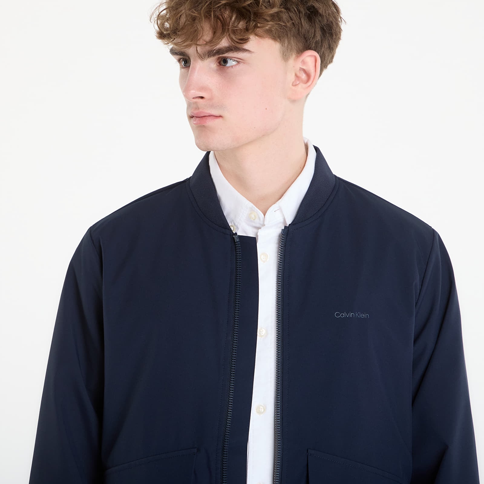 Jakker for menn Calvin Klein Ls Soft Tech Bomber Jacket Dark Sapphire