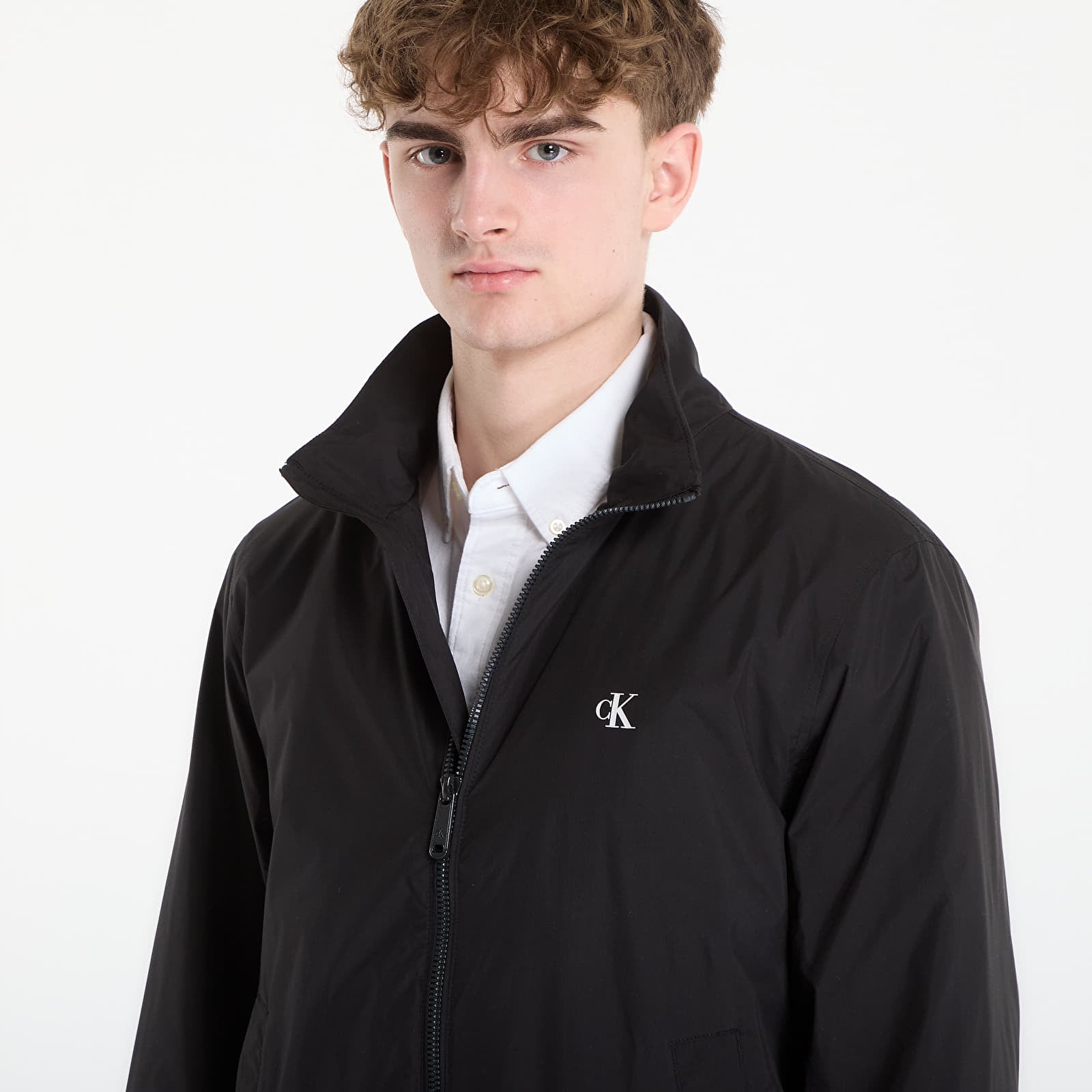 Bundy Calvin Klein Jeans Ls Unfilled Nylon Harrington Jacket Black