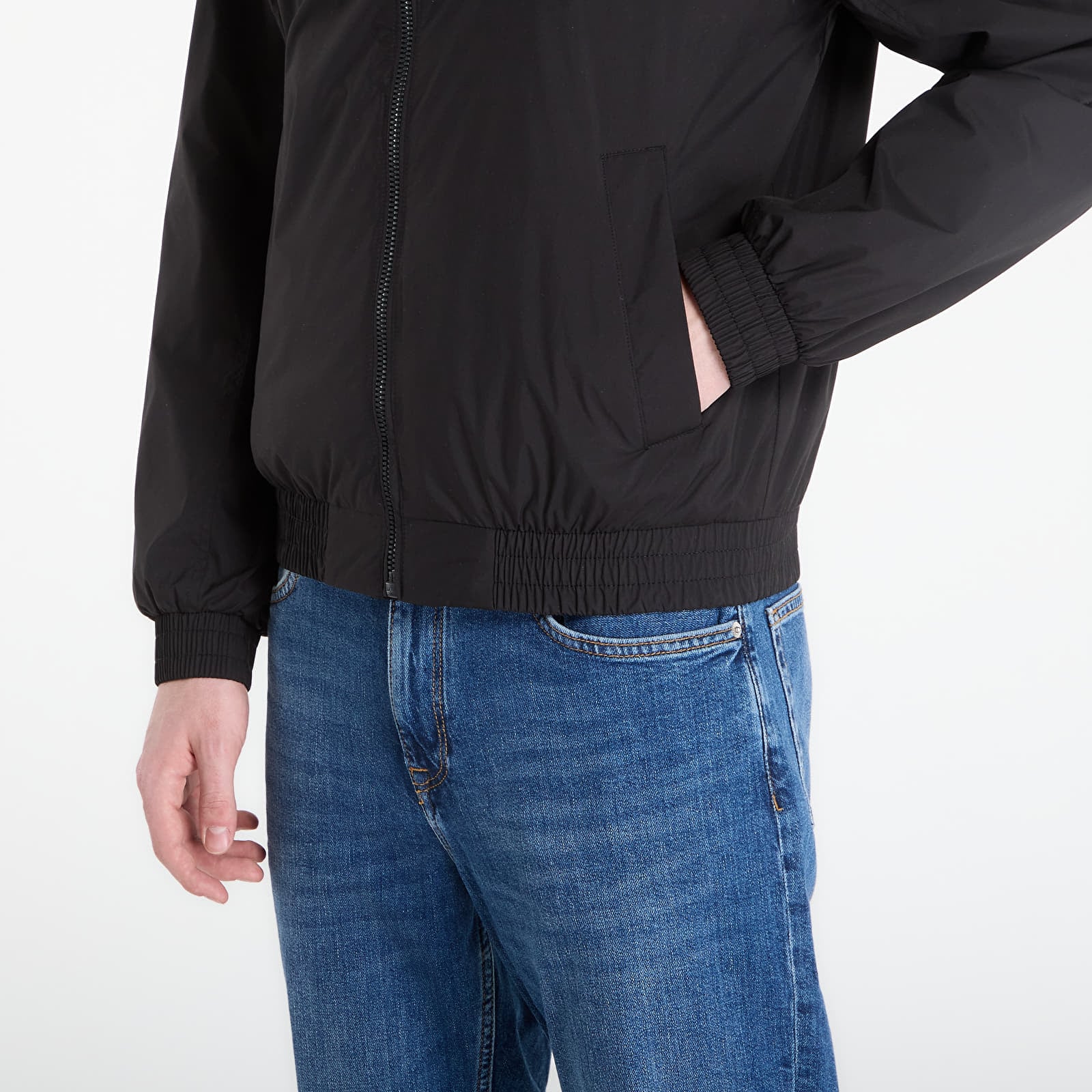 Bundy Calvin Klein Jeans Ls Unfilled Nylon Harrington Jacket Black