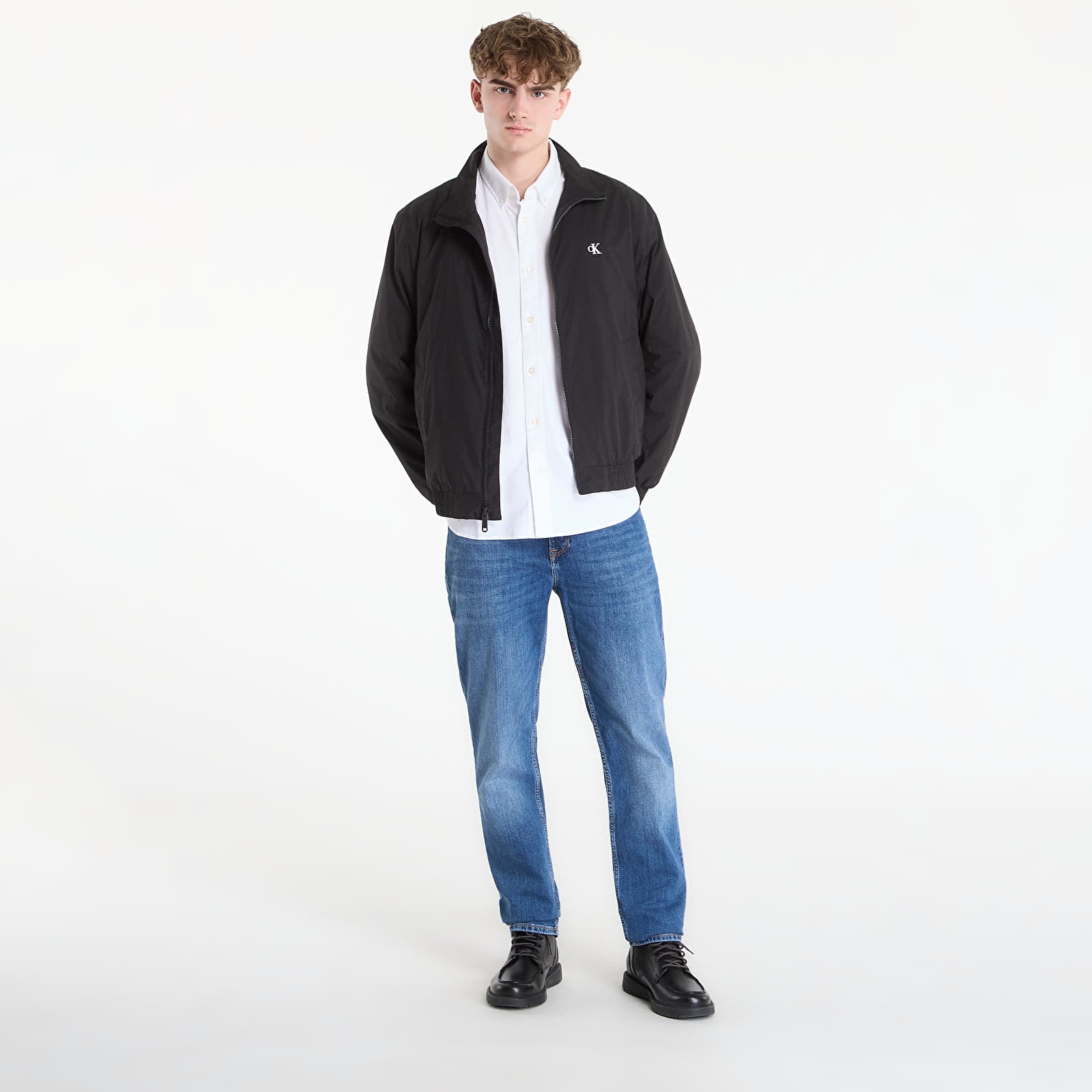 Bundy Calvin Klein Jeans Ls Unfilled Nylon Harrington Jacket Black