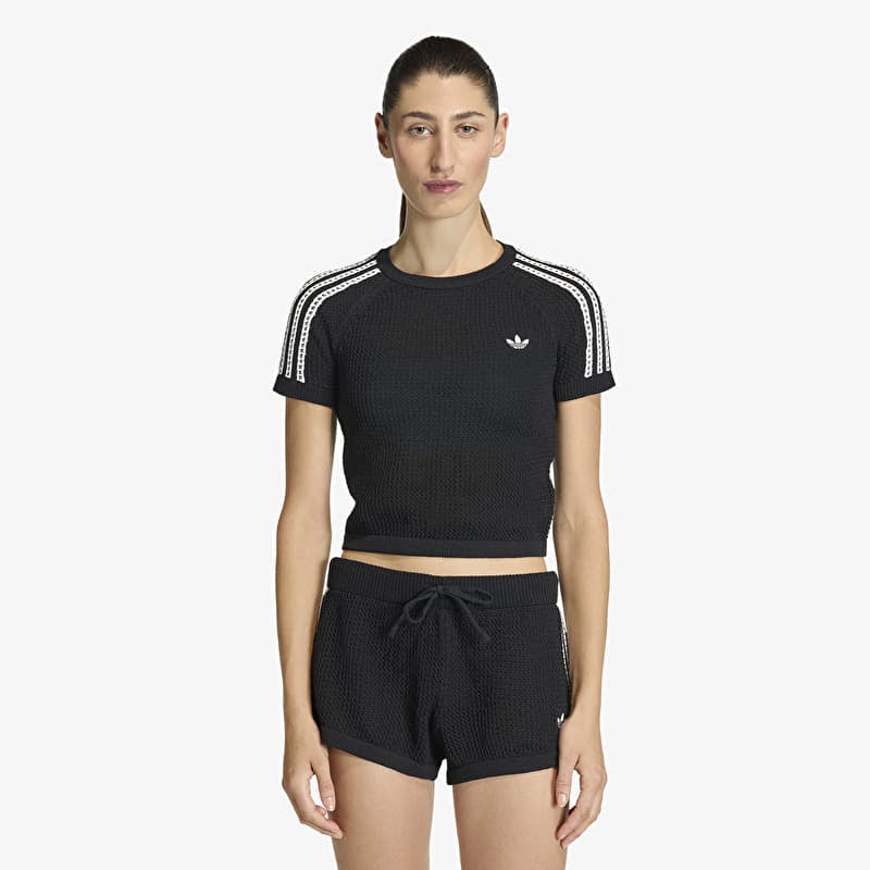 T-shirt adidas Knitted Crochet Cali T-Shirt Black
