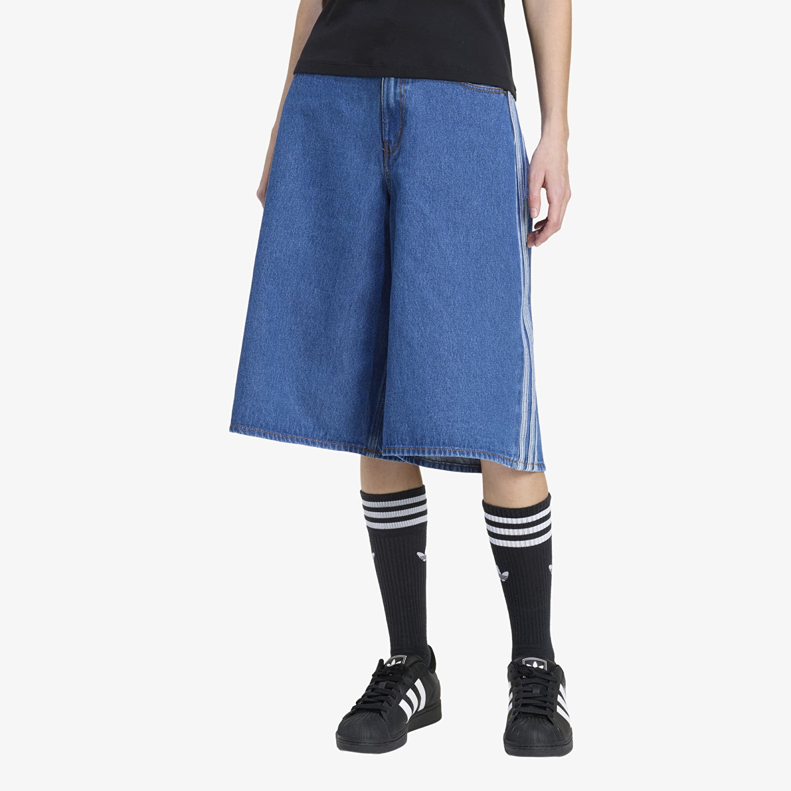 Shorts for kvinner adidas Firebird Jorts Denim Medium Vintage Denim