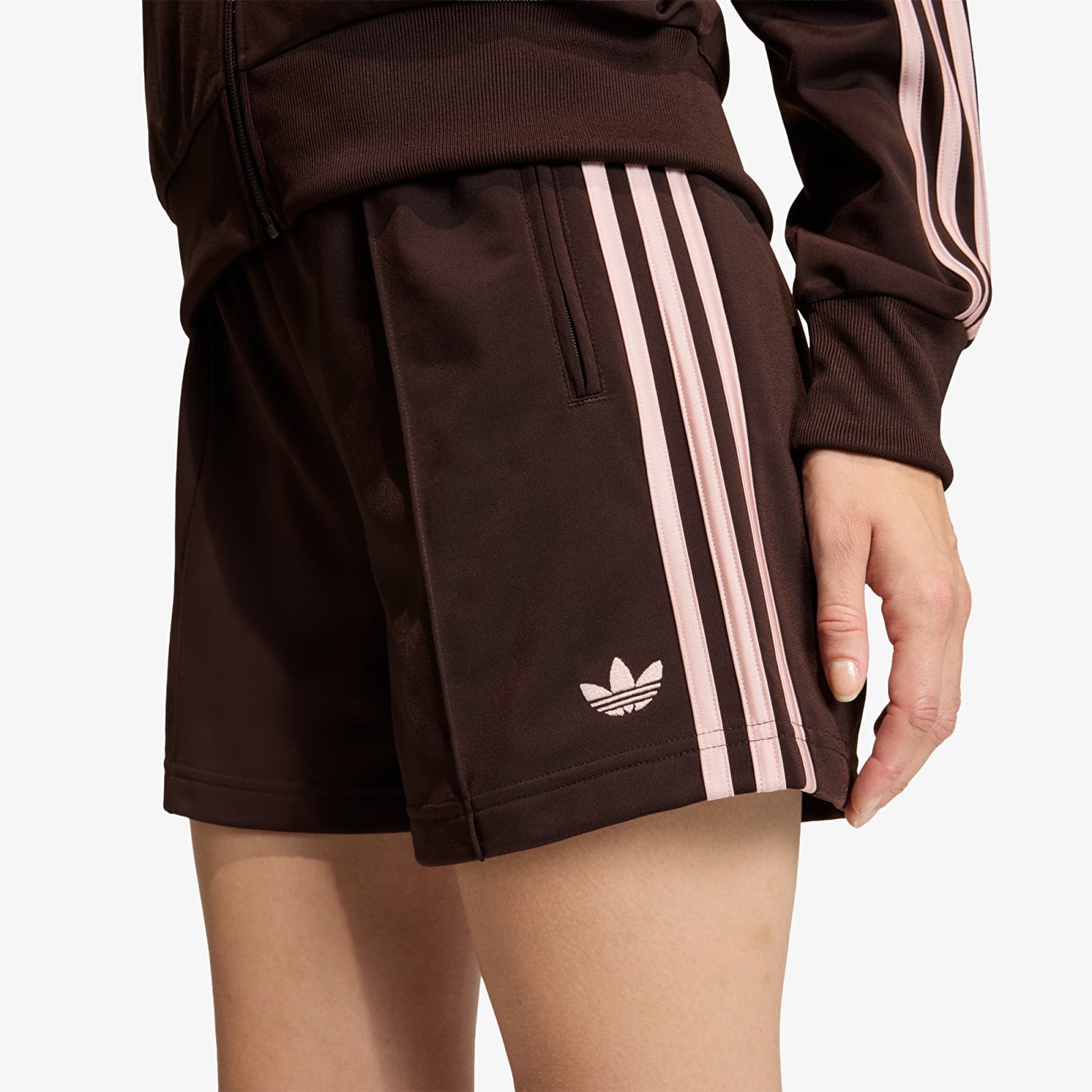 Shorts for kvinner adidas Firebird Classic Shorts Aurora Coffee/ Sandy Pink