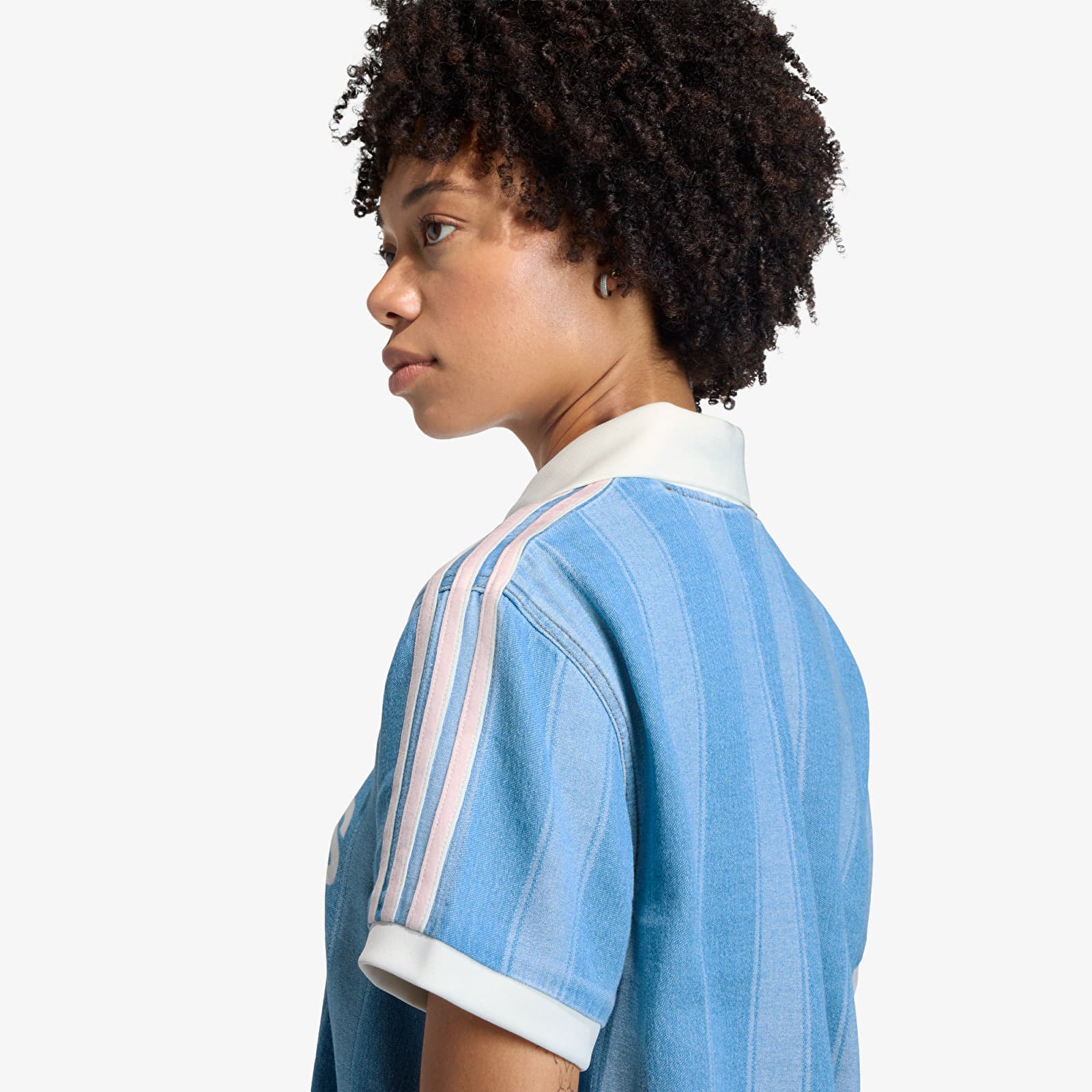 Trøyer for kvinner adidas Denim Football Jersey Indigo Denim