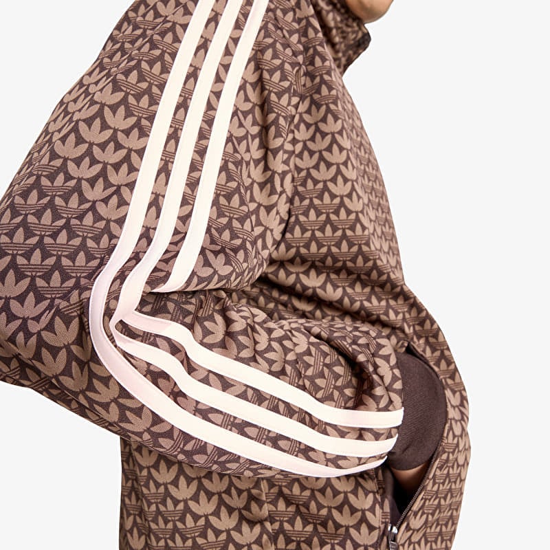 Sweatshirt adidas Firebird Loose Monogram Track Top Aurora Coffee/ Earth Strata/ Sandy Pink