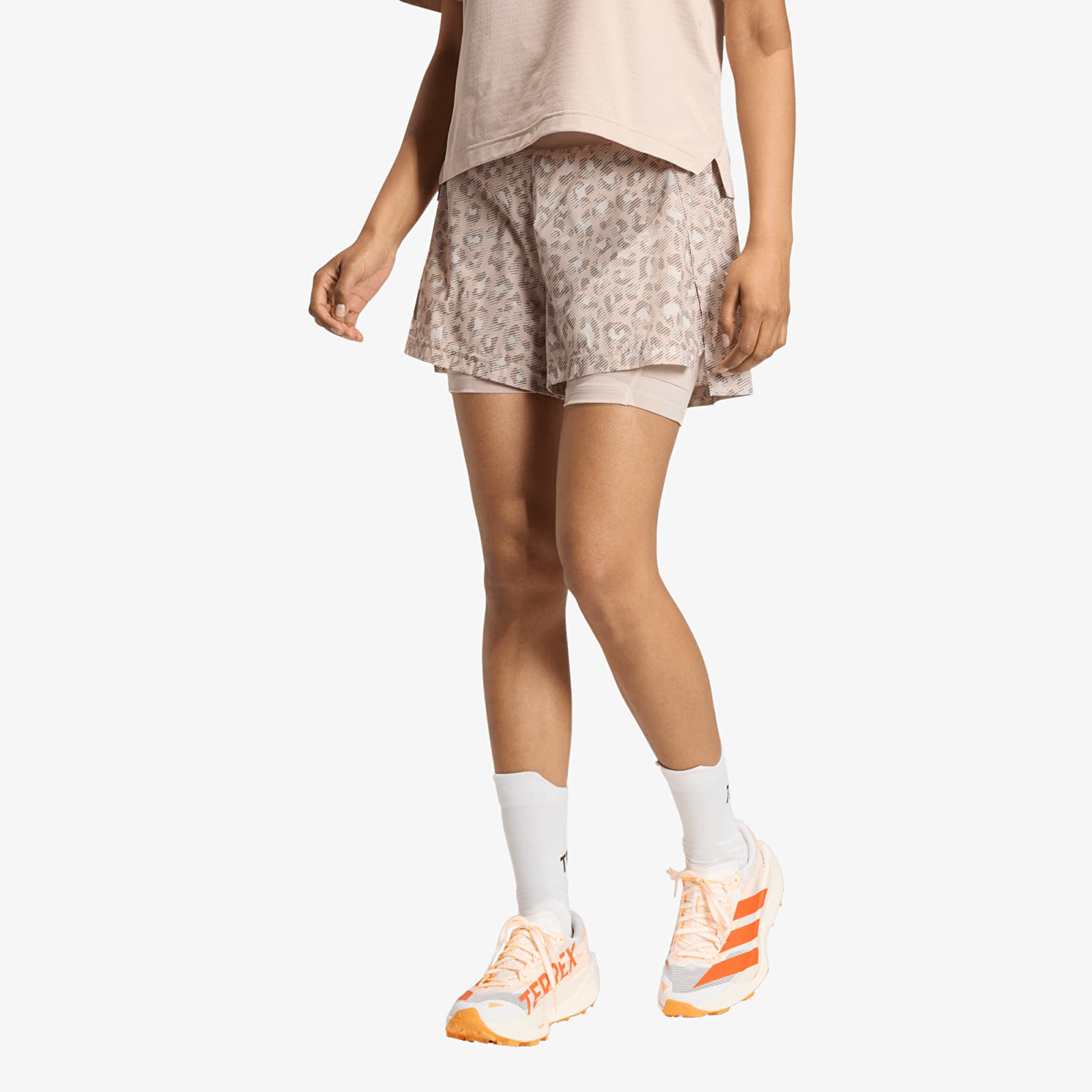 Women's Shorts adidas Terrex Xploric 2In1 Shorts Printed Wonder Alumina/ Wonder Taupe/ Trace Brown