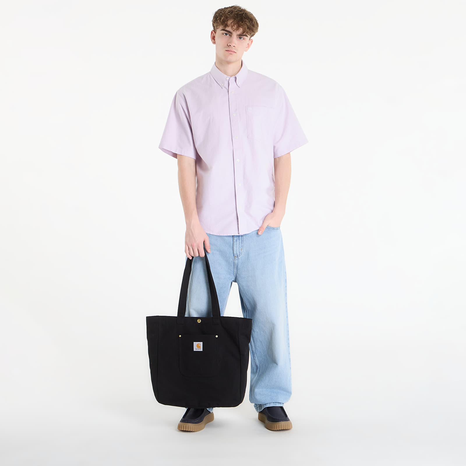 Men's shirts Carhartt WIP S/S Braxton Shirt UNISEX Gentle Purple/ Wax