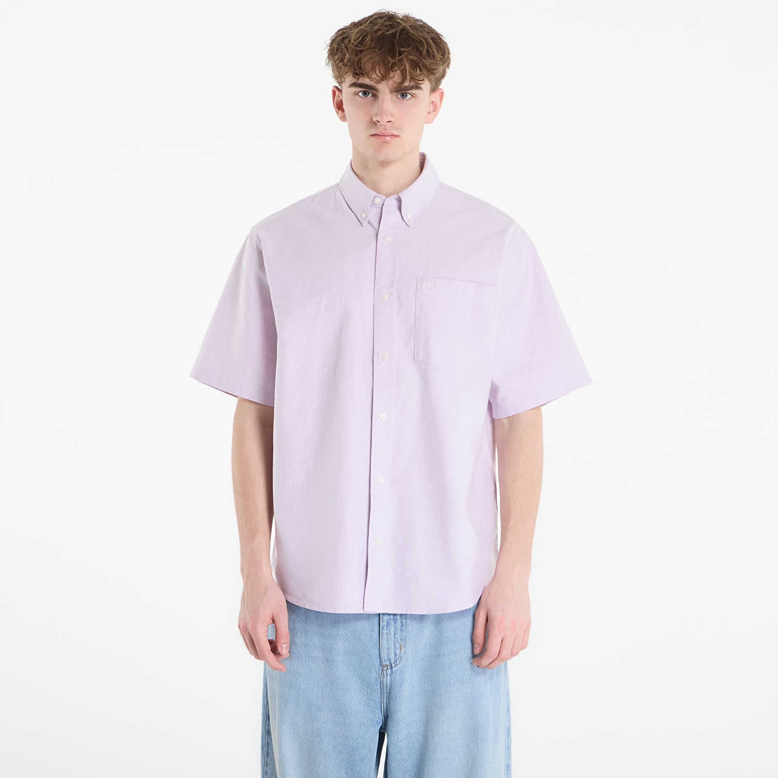 Men's shirts Carhartt WIP S/S Braxton Shirt UNISEX Gentle Purple/ Wax