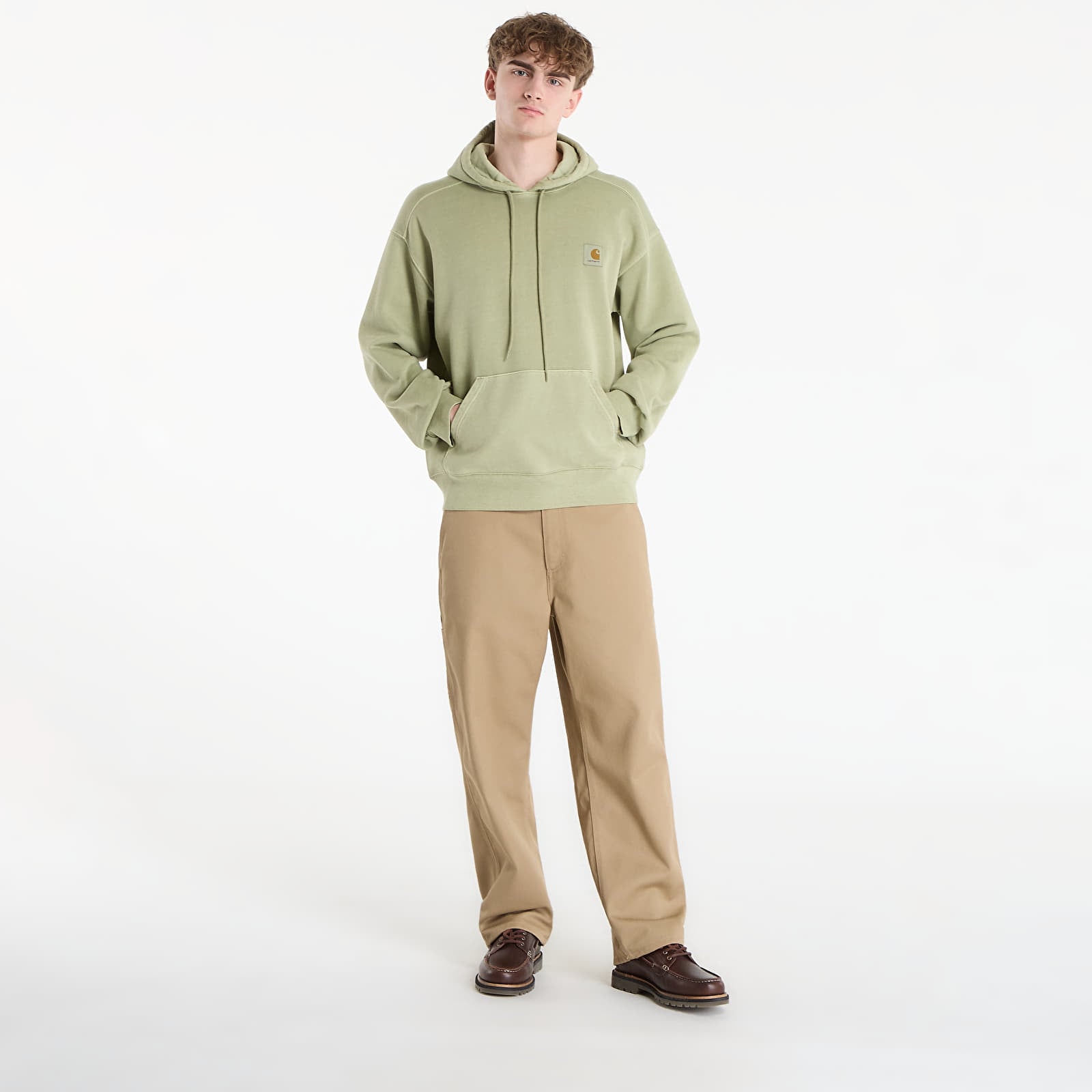 Sweats à capuche homme Carhartt WIP Hooded Nelson Sweat UNISEX Gentle Green