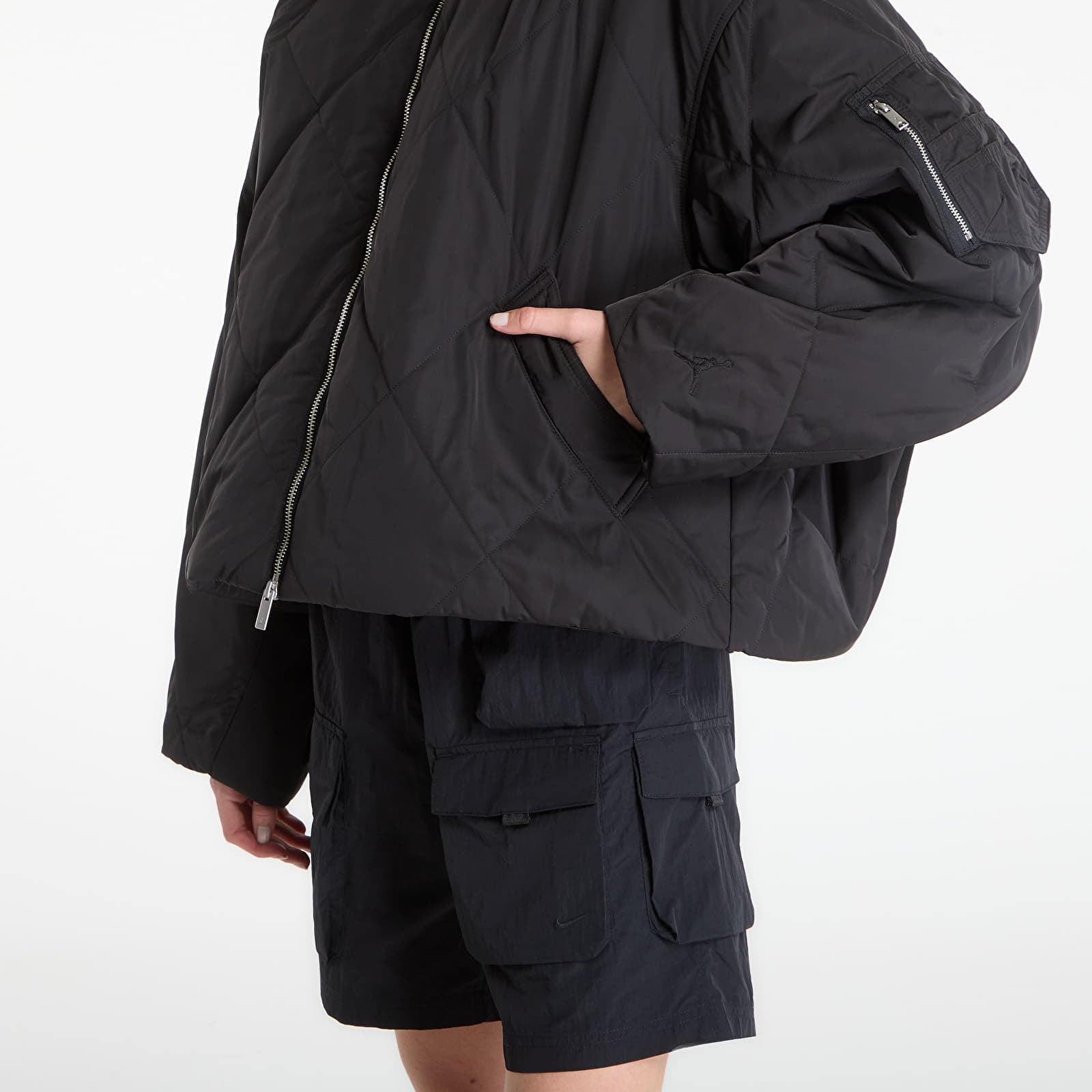 Γυναικεία σακάκια Jordan Flight Women's Quilted Renegade Jacket Black/ Black/ Black