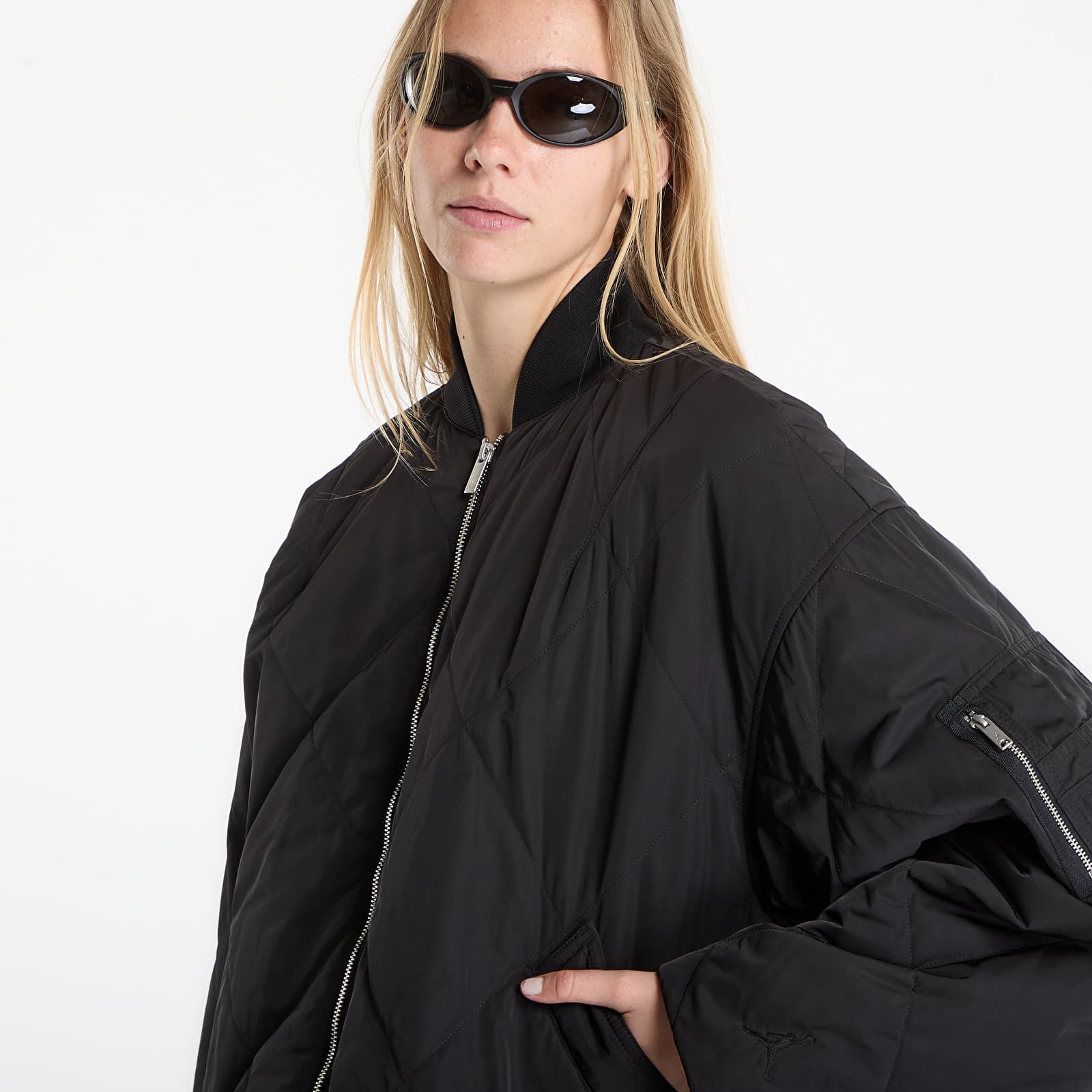 Γυναικεία σακάκια Jordan Flight Women's Quilted Renegade Jacket Black/ Black/ Black