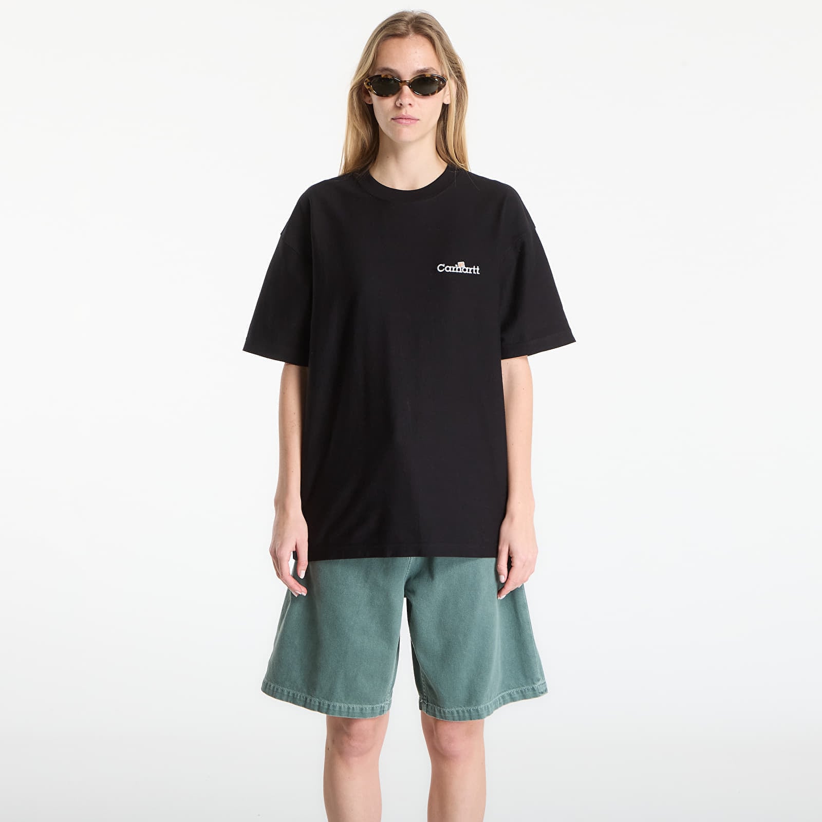 T-shirt Carhartt WIP S/S WIP Label T-Shirt UNISEX Black XL
