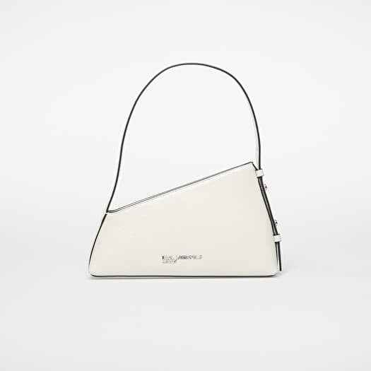 Karl Lagerfeld Jeans Geo Lthr Shoulderbag Shiny Off White