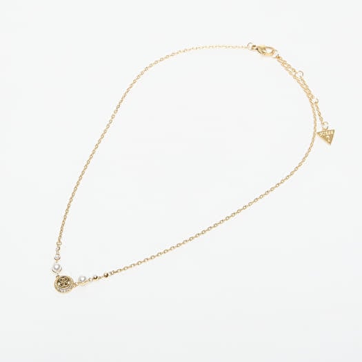 Halskjede GUESS Tiny Pearly Yellow Gold