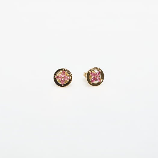 Earrings GUESS Secret Garden Yellow Gold/ Pink