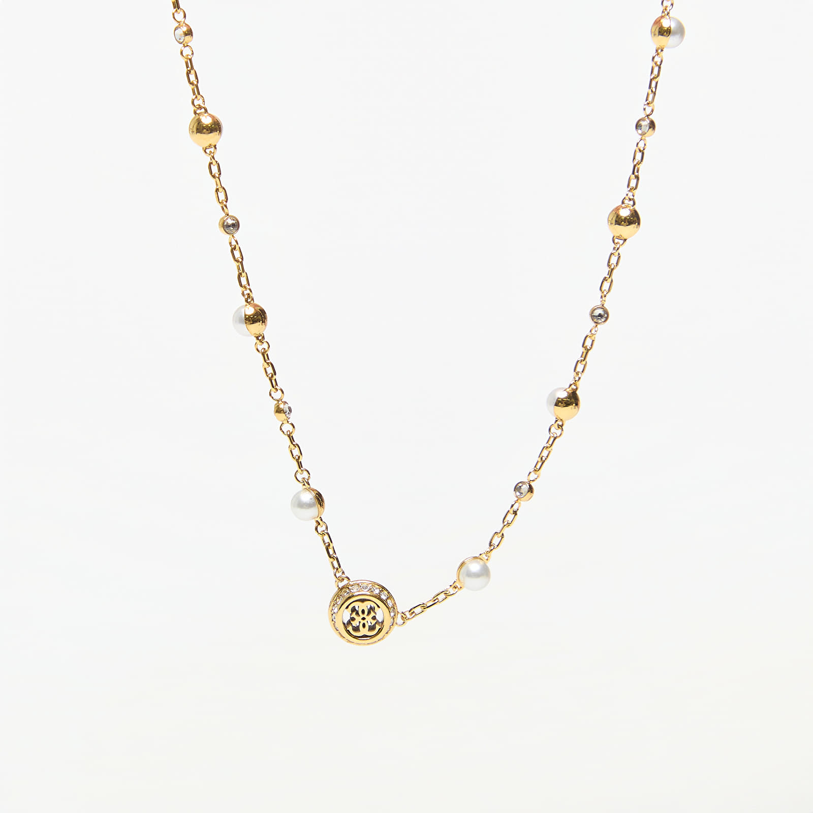 Halskæde GUESS Tiny Pearly Yellow Gold