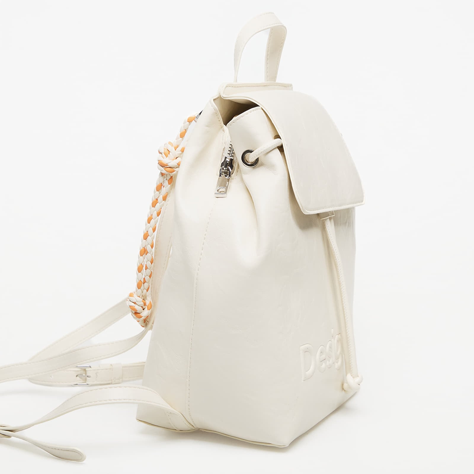 Plecaki Desigual Back Half Logo Luena Mini Ecru Backpack White