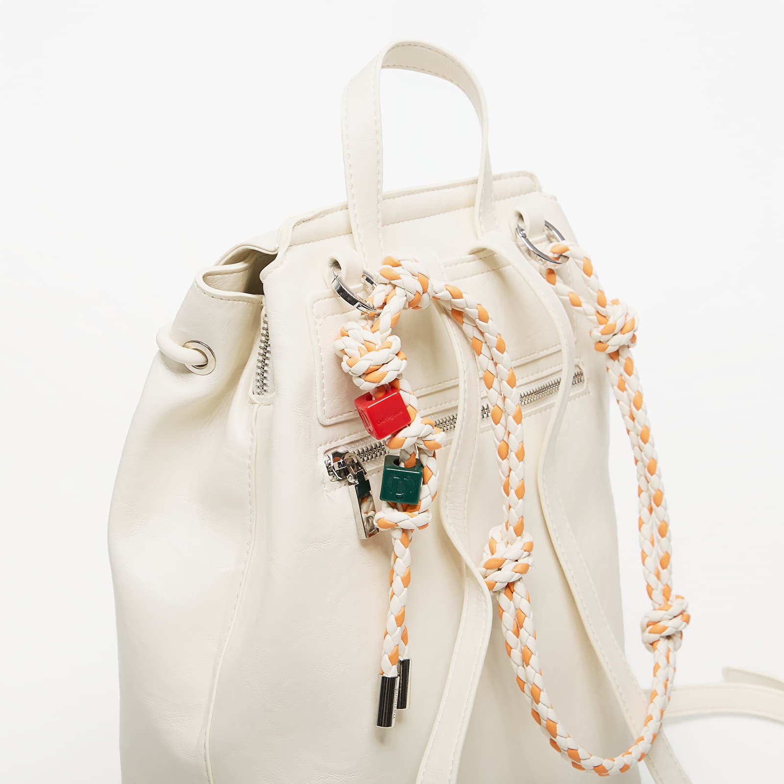 Plecaki Desigual Back Half Logo Luena Mini Ecru Backpack White