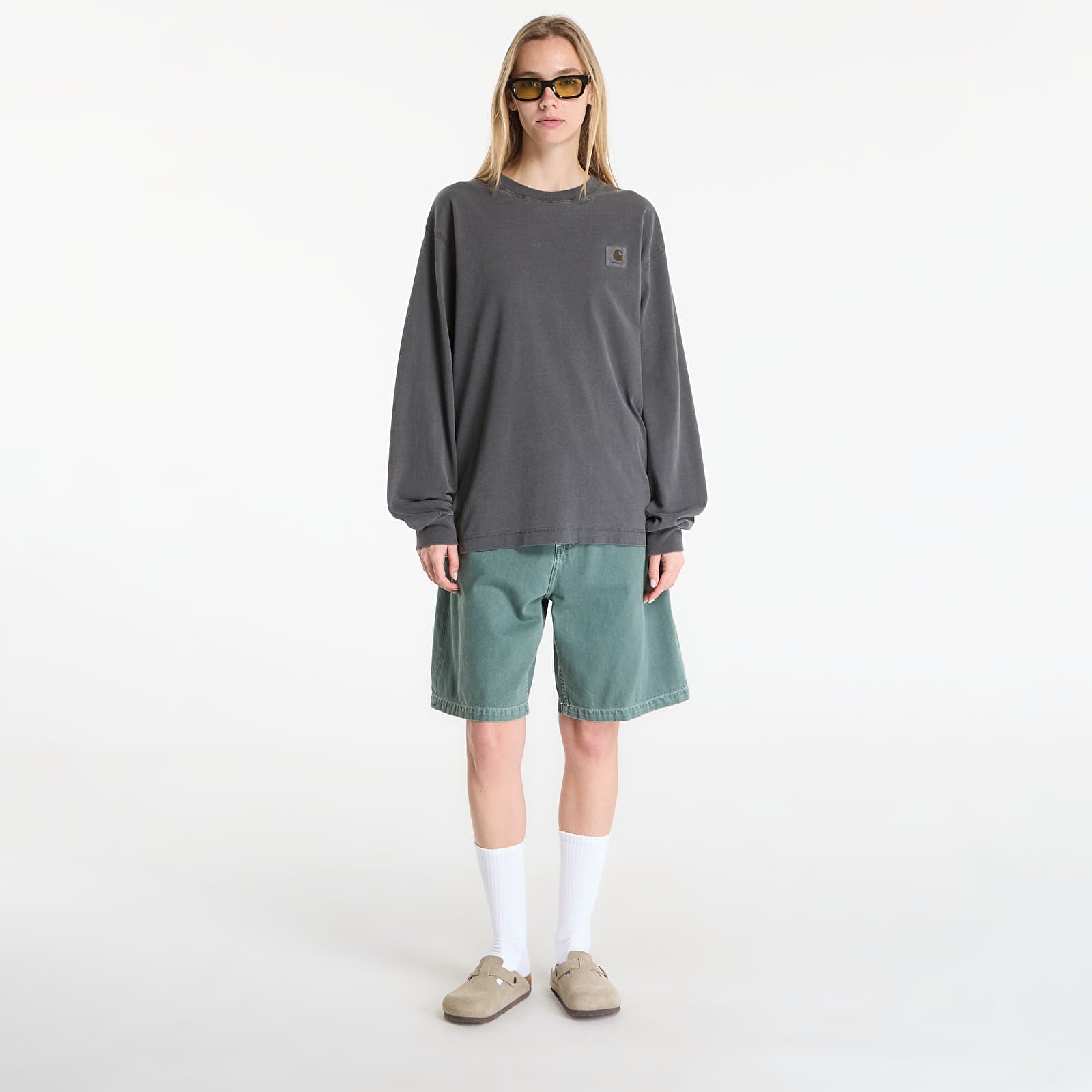 Чоловічі футболки Carhartt WIP L/S Nelson T-Shirt UNISEX Black