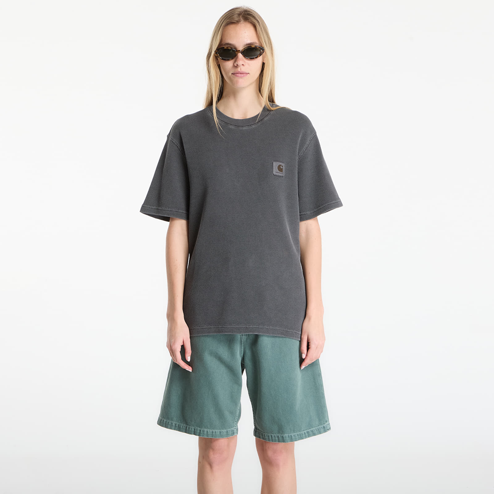 Meeste T-särgid Carhartt WIP S/S Nelson Waffle T-Shirt UNISEX Black