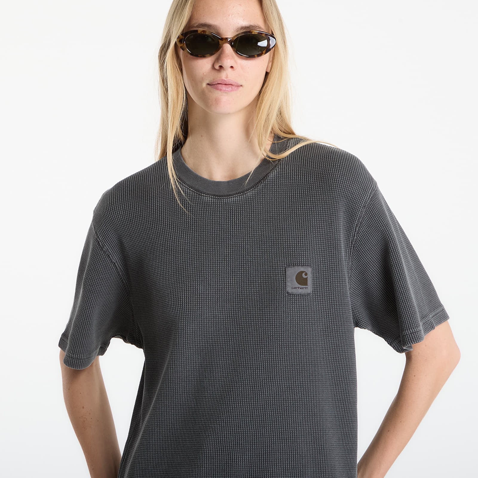 Meeste T-särgid Carhartt WIP S/S Nelson Waffle T-Shirt UNISEX Black