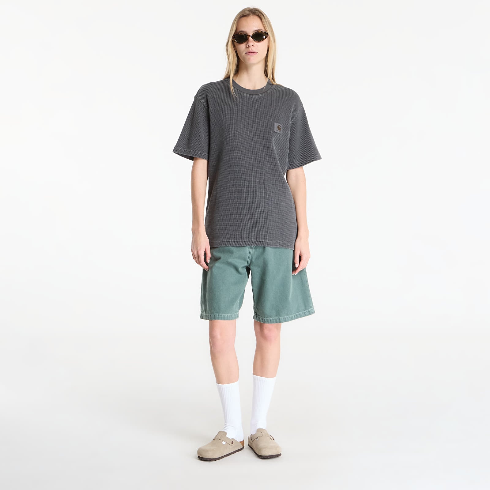 Meeste T-särgid Carhartt WIP S/S Nelson Waffle T-Shirt UNISEX Black