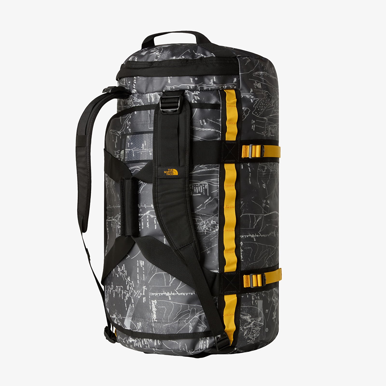 Duffle bag The North Face Base Camp Duffel - M Anthracite Grey Conrad Topos Print/ Summit Gold