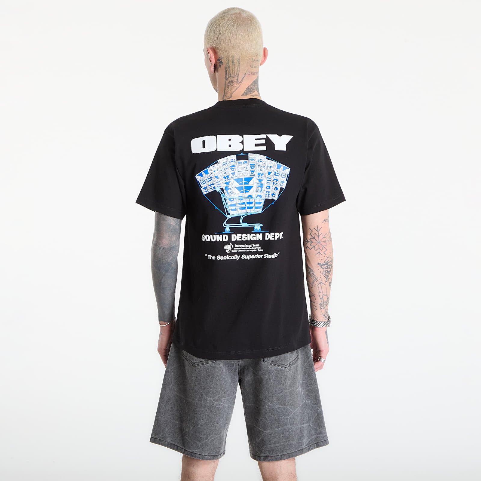 Men's T-shirts OBEY Sound Design Dept. Black