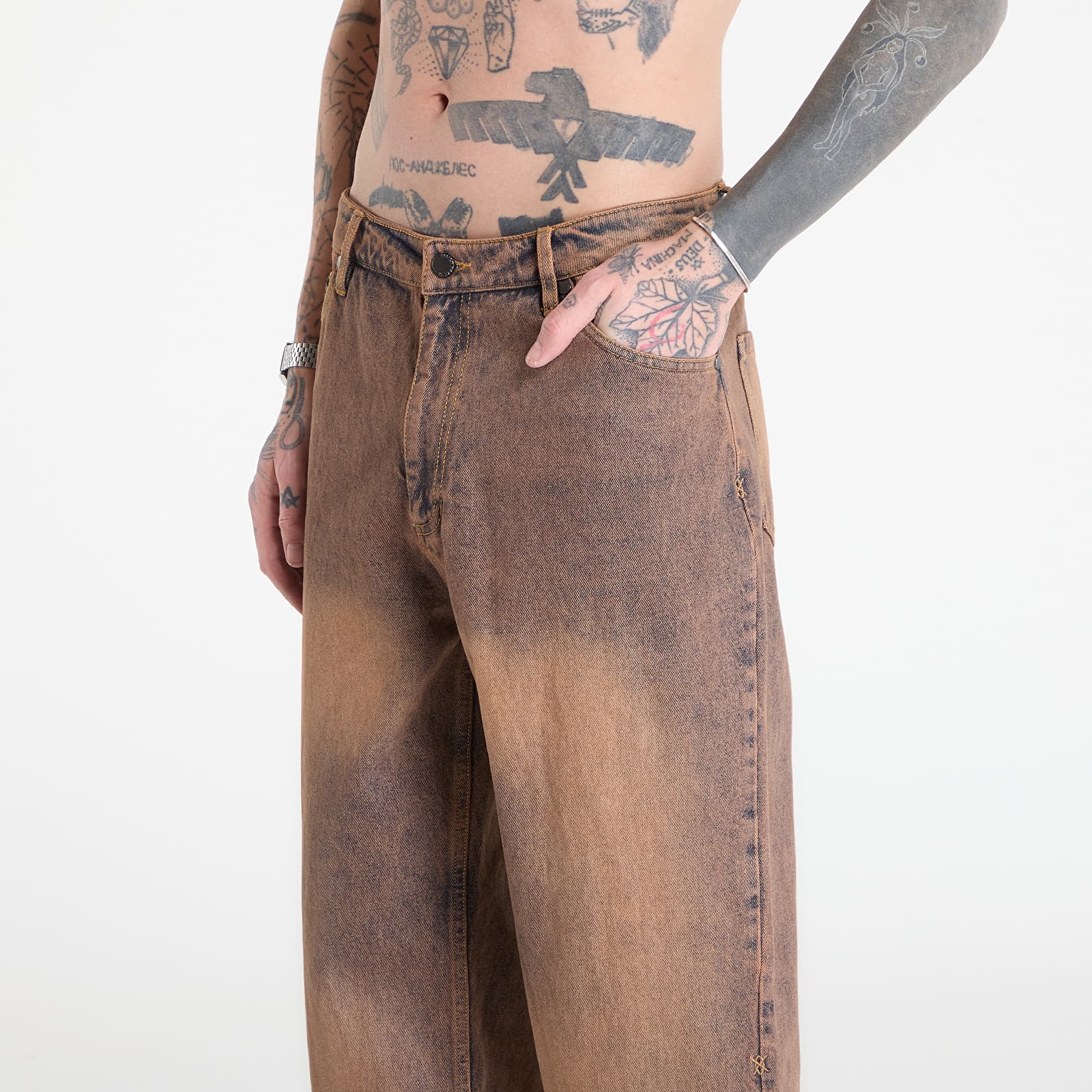 Men's jeans Daily Paper Washed Shield Amba Jeans Denim