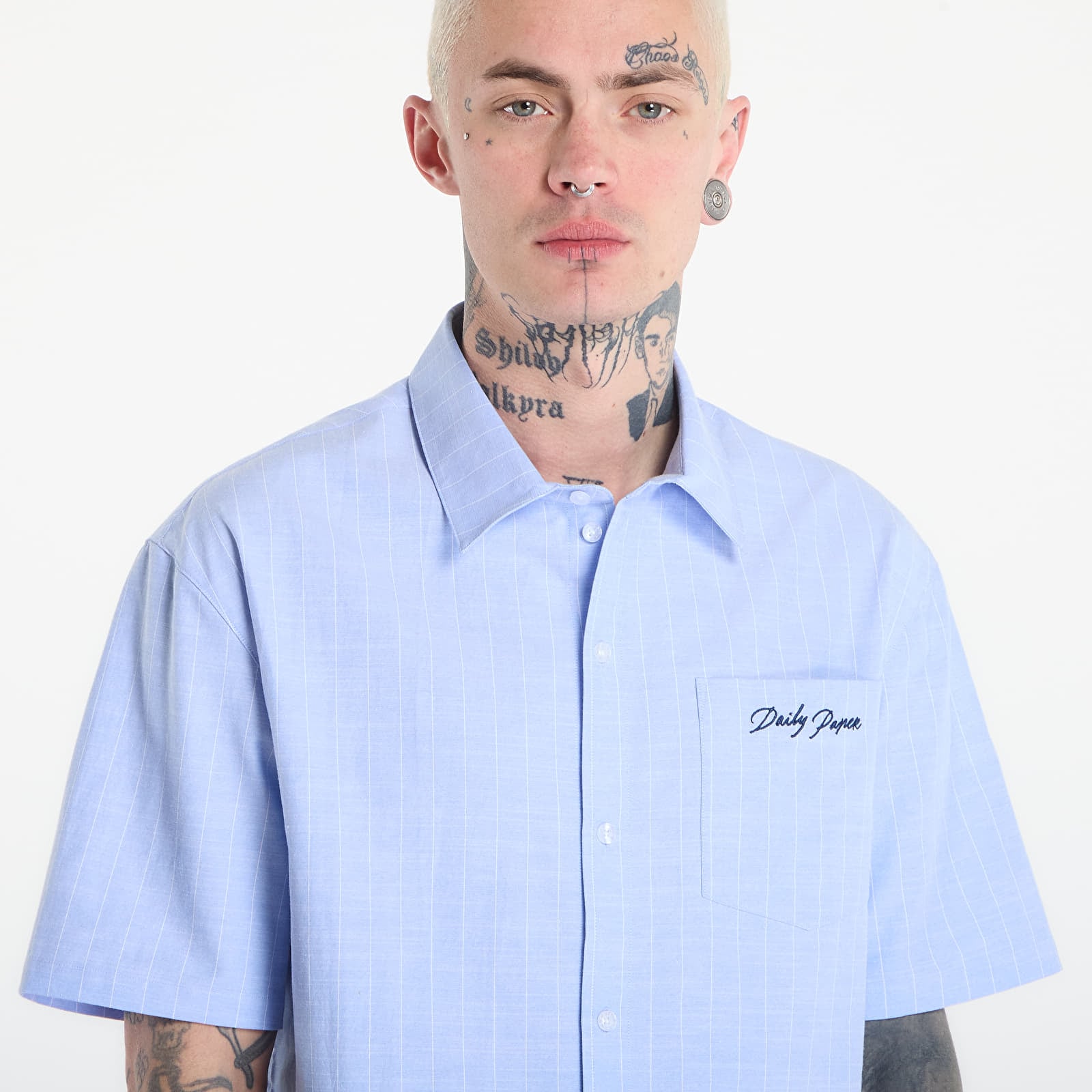 Shirts Daily Paper Script Ss Shirt Blue