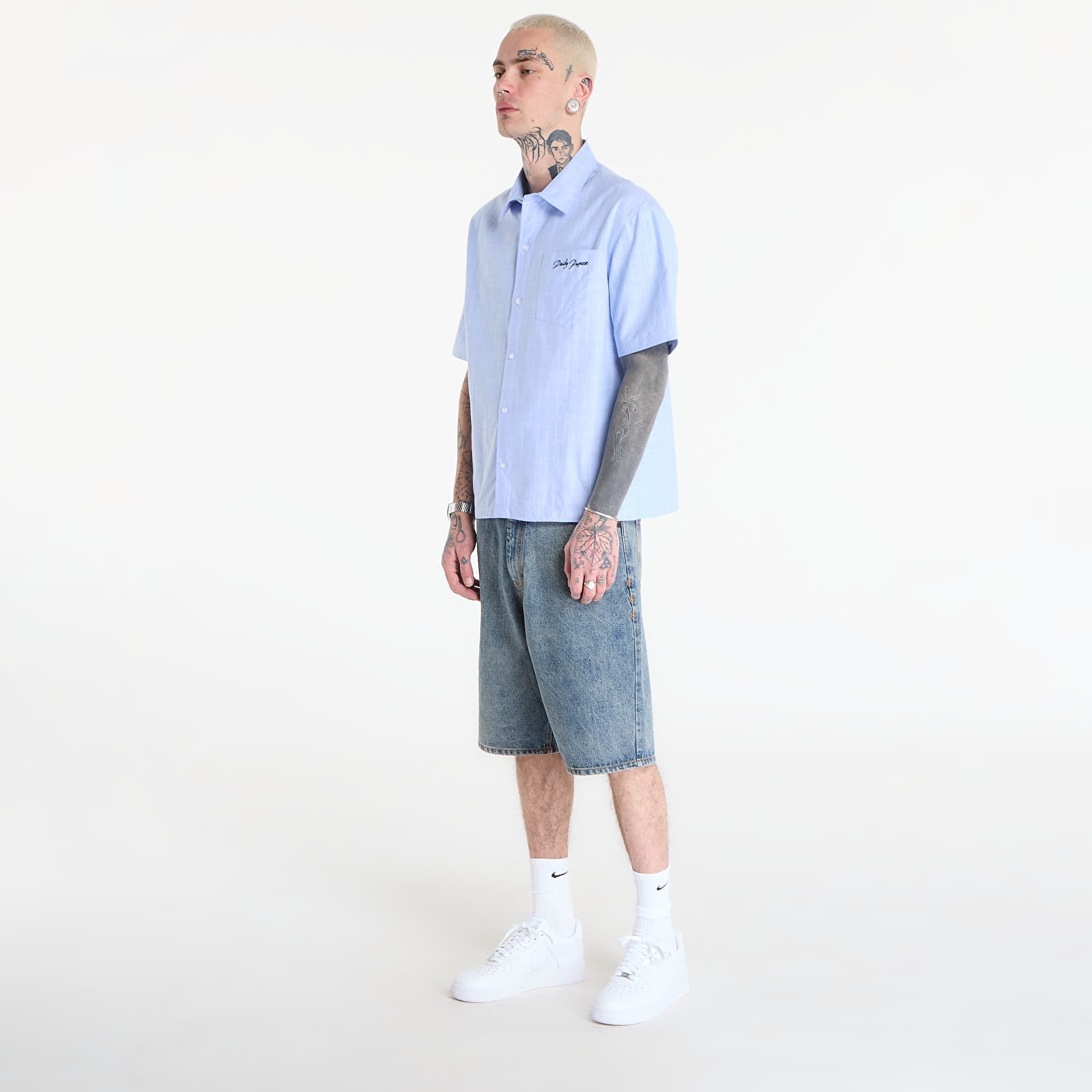 Shirts Daily Paper Script Ss Shirt Blue