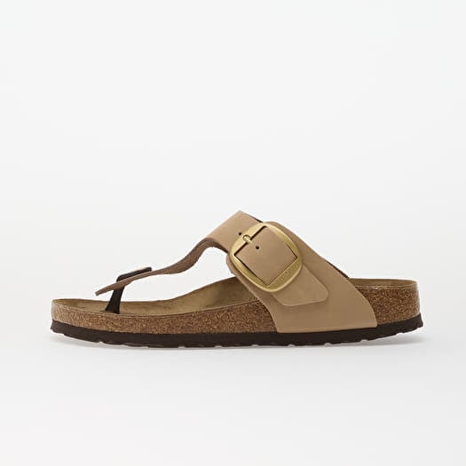 Birkenstock Gizeh Big Buckle Nubuck Leather Women Sandcastle