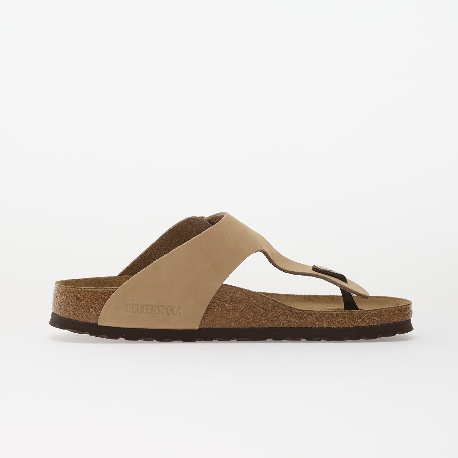 Dámske topánky a tenisky Birkenstock Gizeh Big Buckle Nubuck Leather Women Sandcastle