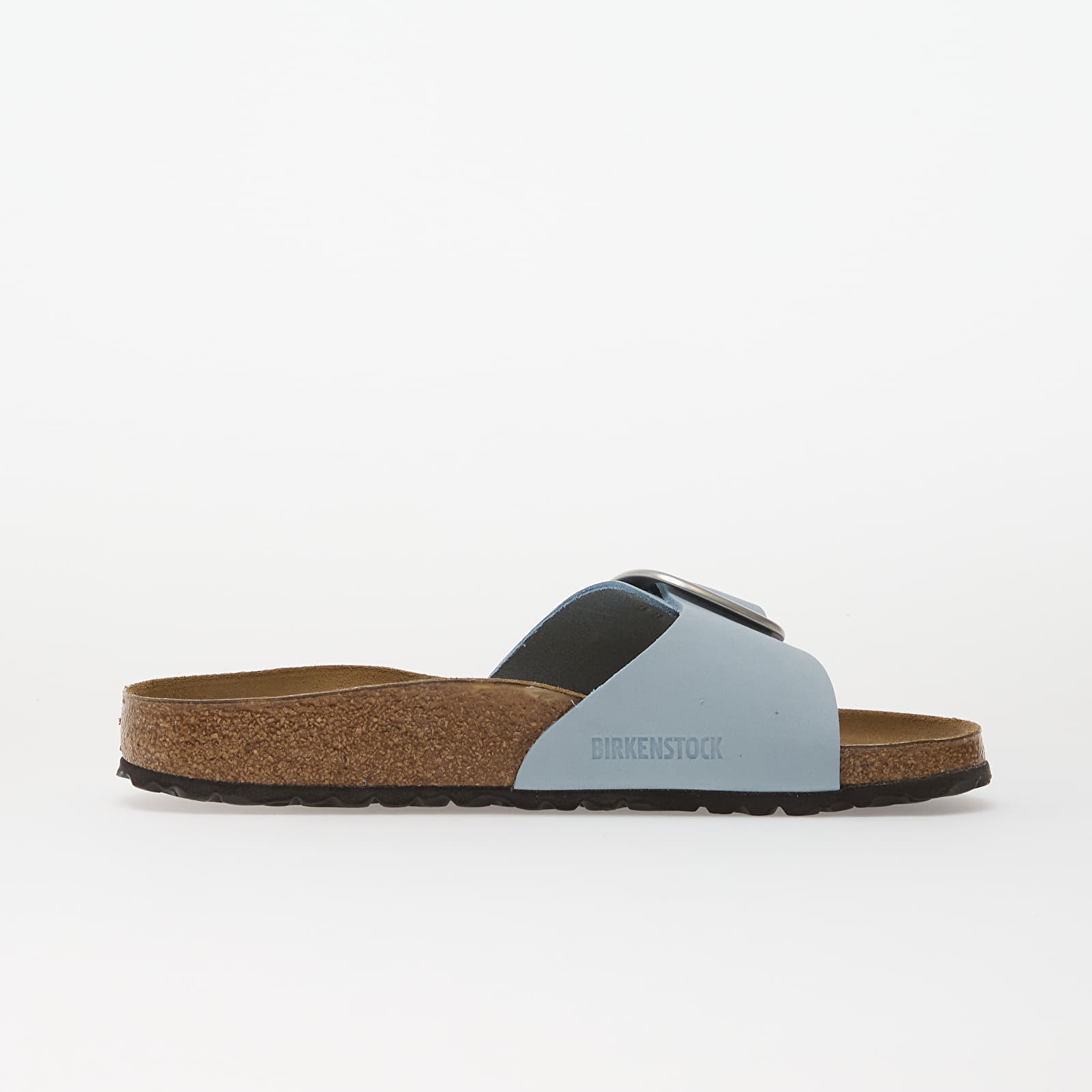 Women's sneakers and shoes Birkenstock Madrid Big Buckle Nubuck Leather Women Baby Blue