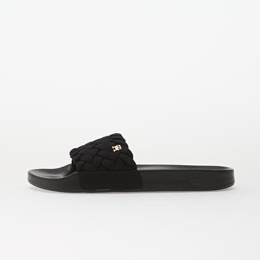 Tommy Hilfiger Braided Pool Slide Black