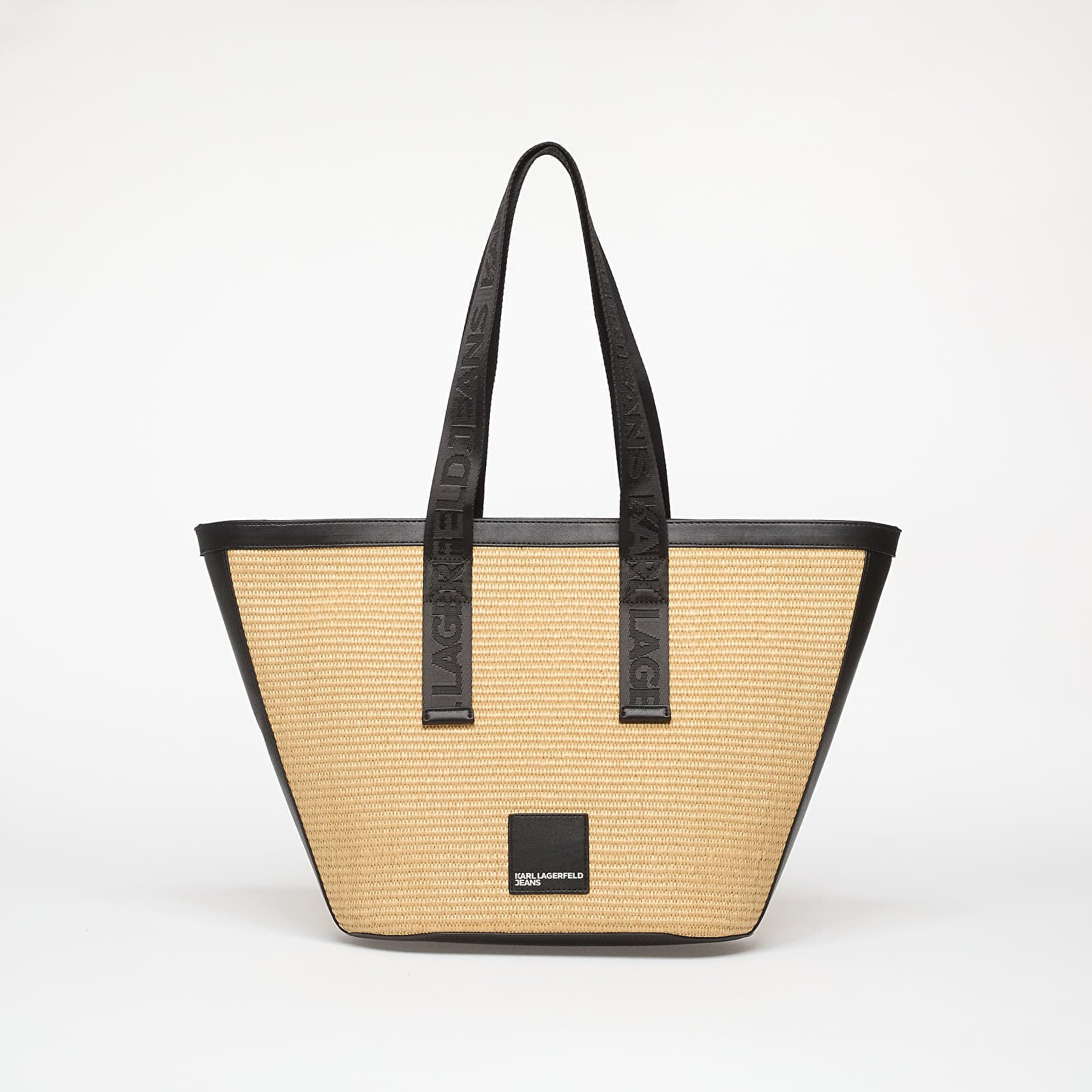 Karl Lagerfeld Jeans Box Logo Raffia Shopper Bag Natural Universal