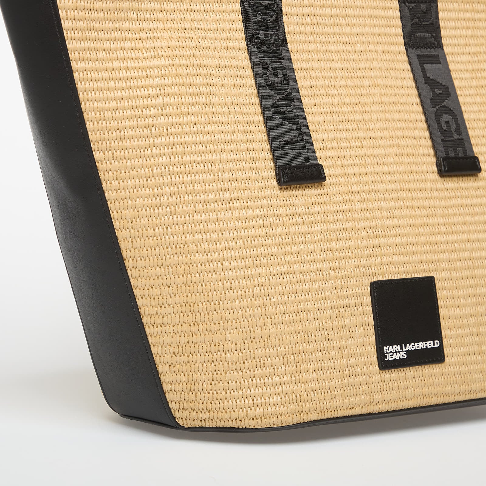 Sacs à main Karl Lagerfeld Jeans Box Logo Raffia Shopper Bag Natural