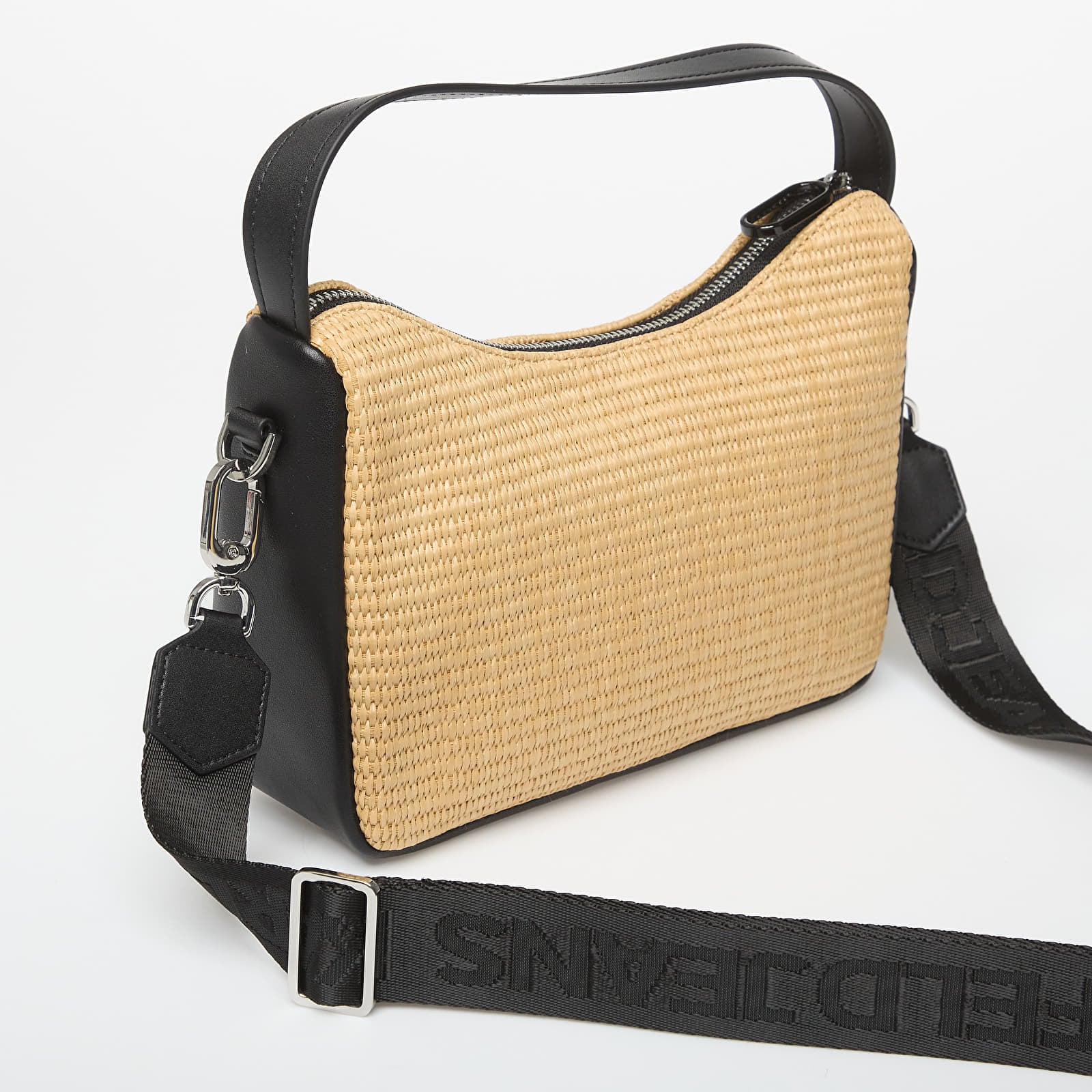 Handtaschen Karl Lagerfeld Jeans Box Logo Raffia Mini Hobo Natural