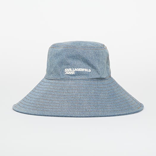 Καπέλο Karl Lagerfeld Jeans Denim Summer Bucket Hat Washed Mid Blue