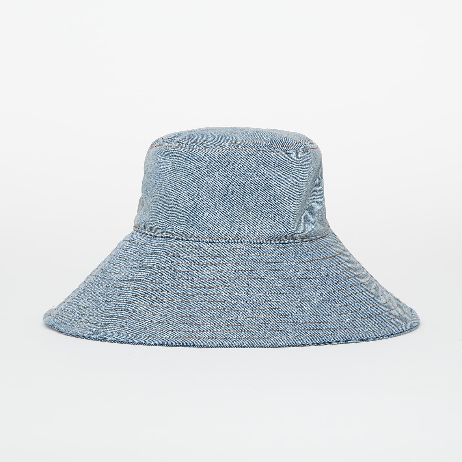 Hatter Karl Lagerfeld Jeans Denim Summer Bucket Hat Washed Mid Blue