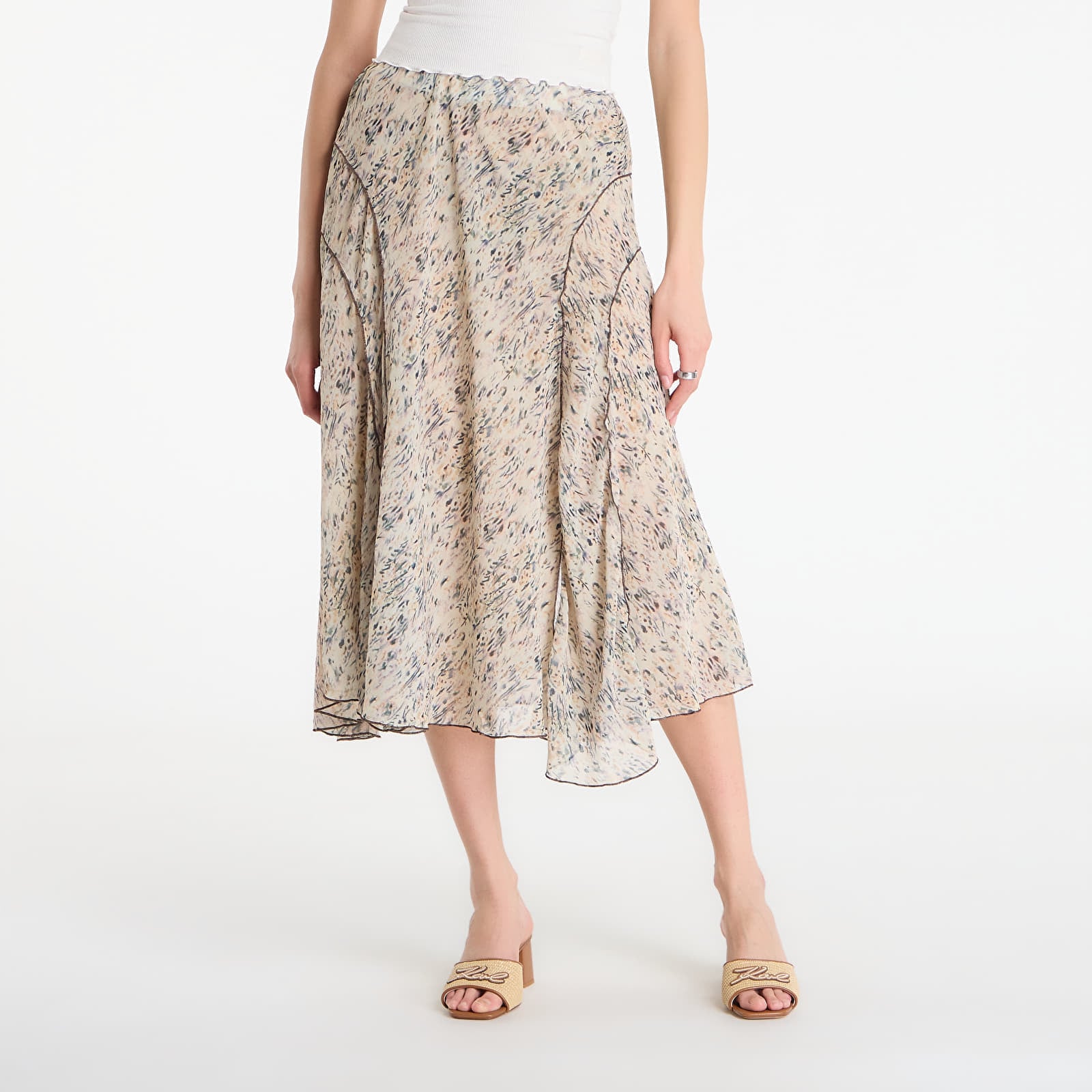 Пола Desigual Fal Rishit Skirt White XS
