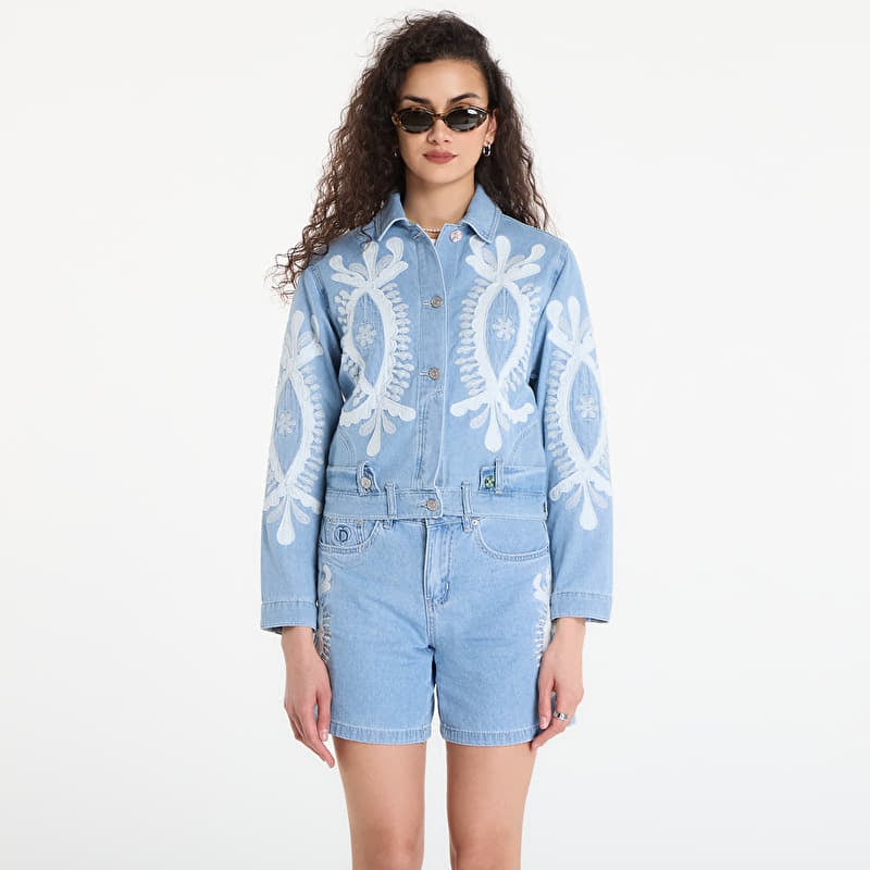 Desigual Chaq Border Coat Blue