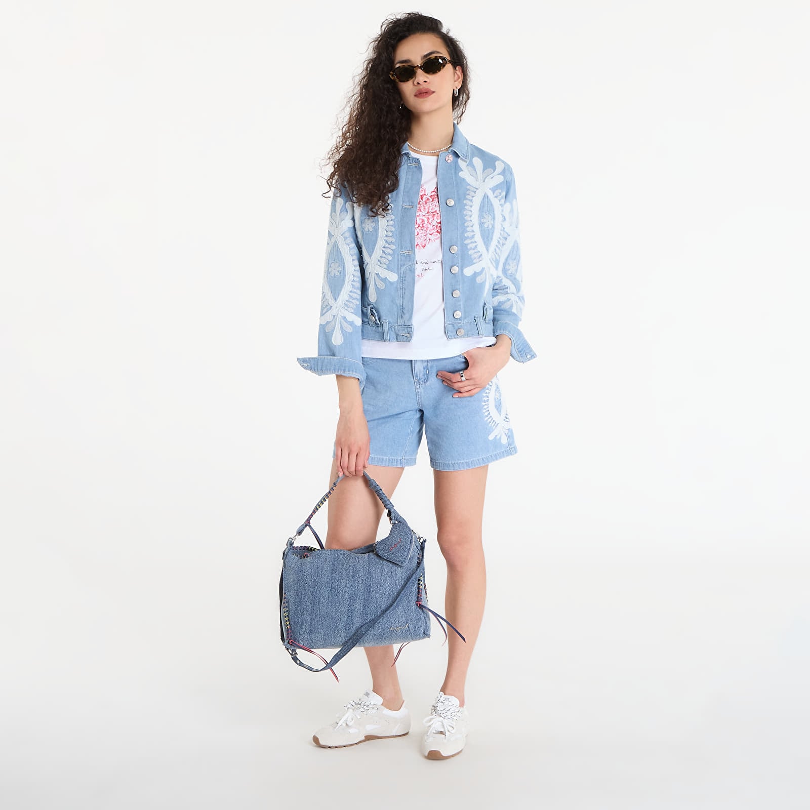 Μπουφάν Desigual Chaq Border Coat Blue