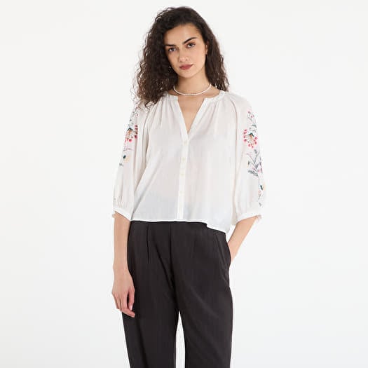 Desigual Blus Roman Blouse White