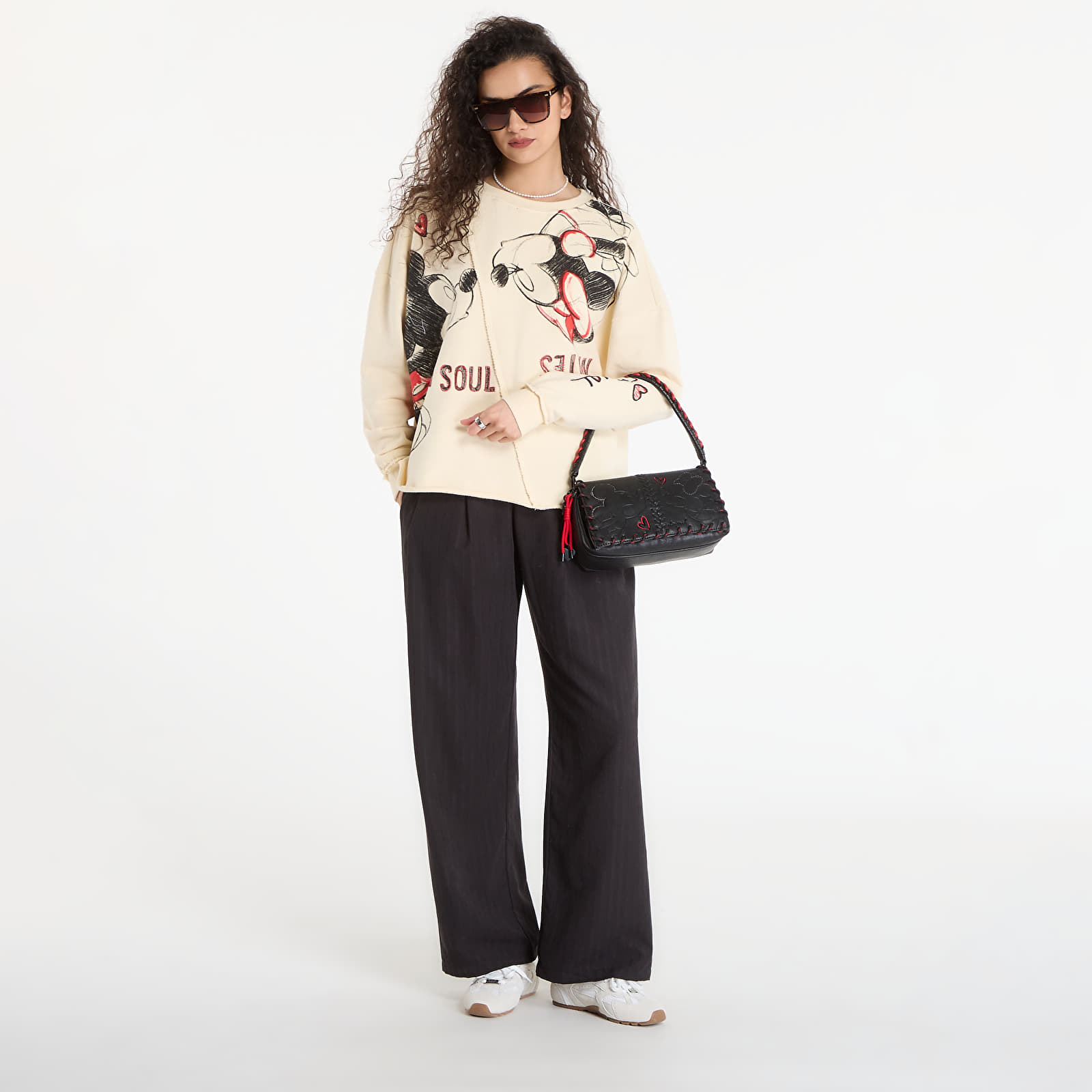 Kapuutsikud ja kampsunid Desigual Sweat Muak Mickey Sweat Beige